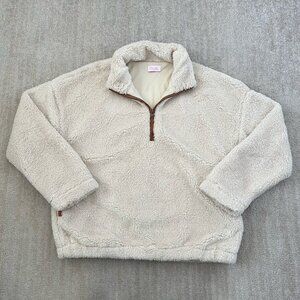 Pink Lily Faux Fur Zip Up Popover Jacket L